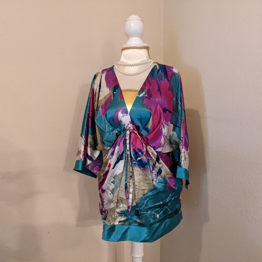 BCBG Maxazria flutter sleeve blouse